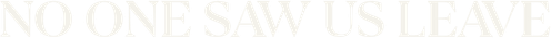 No One Saw Us Leave logo