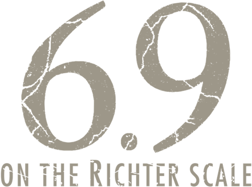 6.9 on the Richter Scale logo